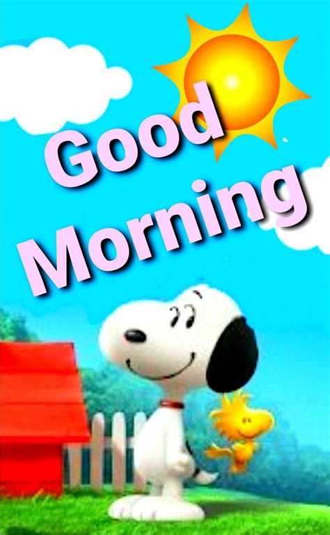 スヌーピー(GOOD-MORNING) | Good morning snoopy, Good morning cartoon, Good morning greetings