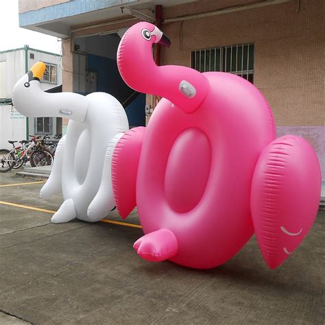 Giant Inflatable Pink Flamingo Pool Float Includes Pump Jumbo Pool Toy Floatie Raft In Self