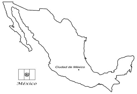 Mapa de México para Colorear