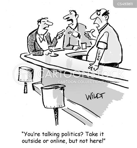 Politicians Arguing Cartoon