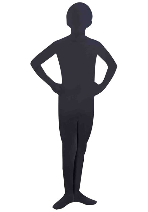 Kids Full Body Black Zentai Suit Invisible Man Costumes