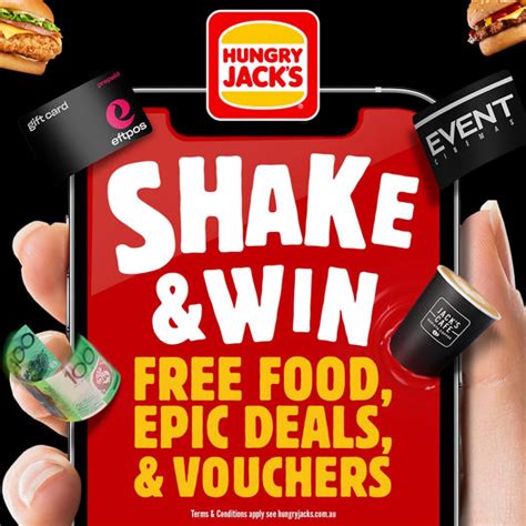 Deal Hungry Jacks Shake And Win Mega Month Win Free Food Share Of