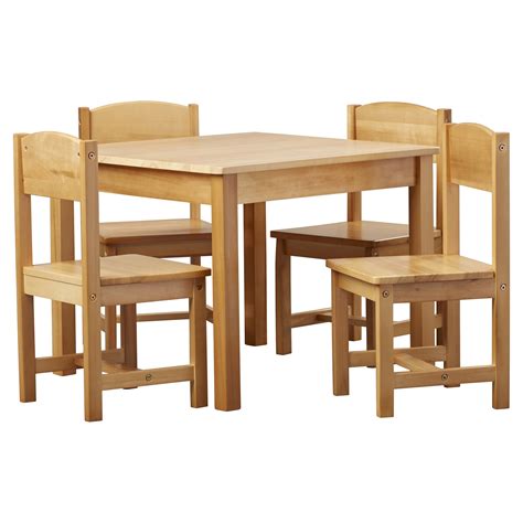 The choice of material will often depend on the needs of your child. KidKraft Farmhouse Kids 5 Piece Square Table and Chair Set ...