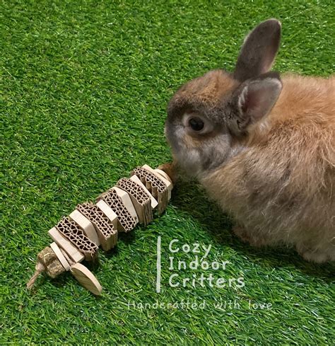 rabbit chew toy natural etsy