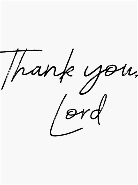 Thank You Lord Sticker For Sale By Motivateme Redbubble