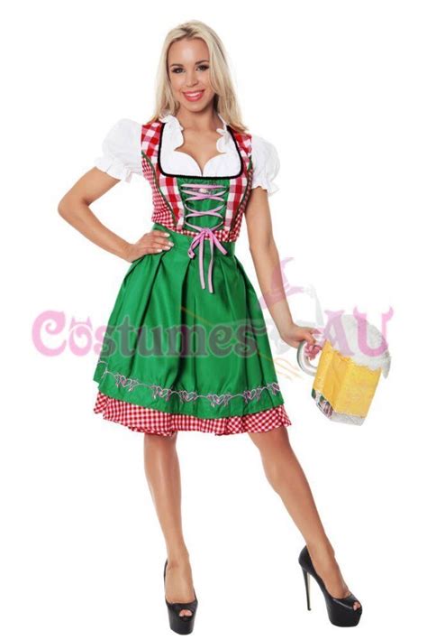 Ladies Oktoberfest Beer Maid Wench German Bavarian Heidi Fancy Dress
