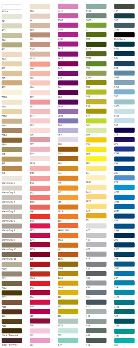 Choosing Art Colours Pantone Matching System In 2020 Pantone Color