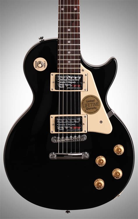 Above the head stock you will get a die tuning machine which it can sound even better if the player upgrades the pickups. Epiphone Les Paul 100 Electric Guitar, Ebony