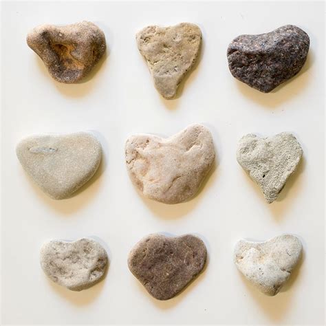 Grid Pattern Of Nine Heart Shaped Stones Stockfreedom Premium Stock