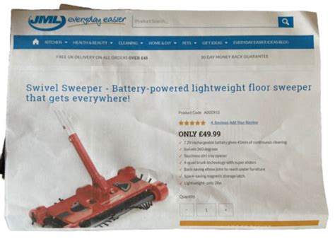 Jml Cordless Swivel Sweeper G2 Ebay