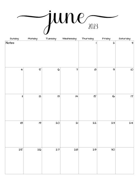 Fillableeditable June 2023 Calendar June 2023 Calendar Etsy