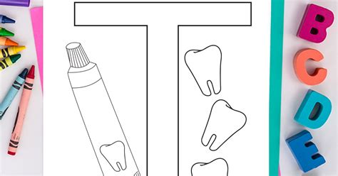 Letter T Coloring Page - Download, Print & Learn! - Mom's Hug