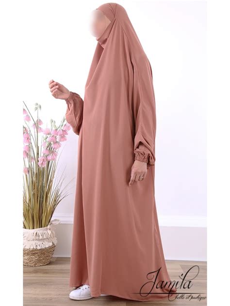 Jilbab 1 Pièce Nude Wool Peach Jamila