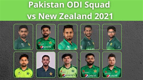 Pakistan Odi Squad Vs New Zealand 2021 Pakistan Odi Squad For New