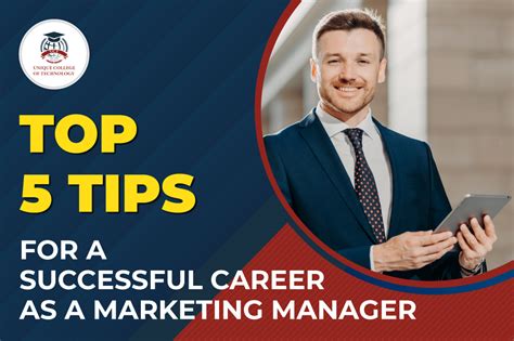 Top 05 Tips For A Successful Career As A Marketing Manager Get