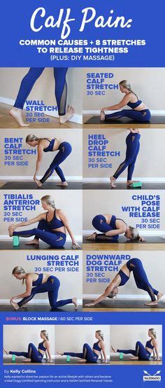 6 Easy Calf Stretches Free Printable Calf Stretches Stretch Calf