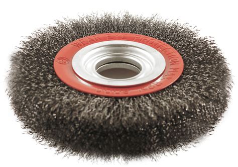 These come with knotted steel wire which makes it suitable for use on steel and metal applications. WIRE BRUSH BENCH GRINDER | Crimped steel wire brushes ...