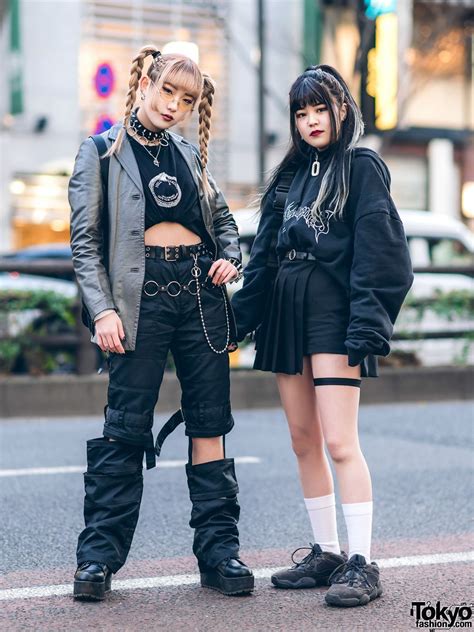 Japanese 16 Year Olds Maria And Megumi On The Street In Harajuku