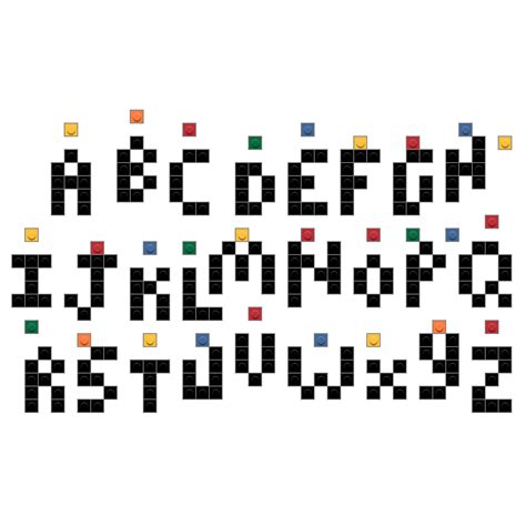 Minecraft Alphabet Pixel Art