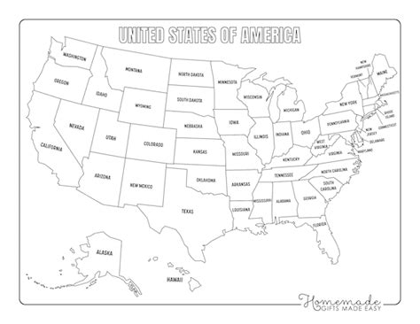Blank us map printable