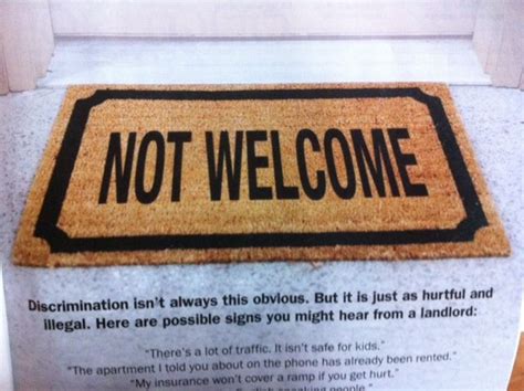 A Door Mat With The Words Not Welcome On It