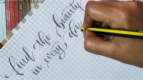 How To Write Beautiful Handwriting Using Pencil Calligraphy For