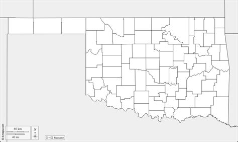 Oklahoma Free Map Free Blank Map Free Outline Map Free