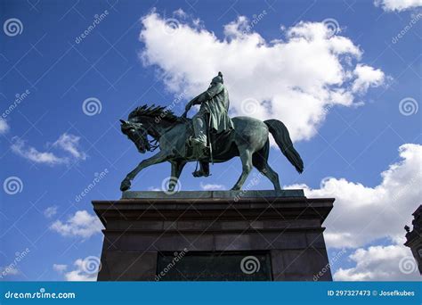 The Equestrian Statue Of King Frederick Vii In Copenhagen Denmark
