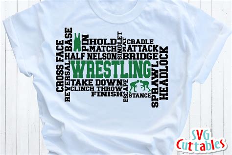 Wrestling Svg Wrestling Word Art Shirt Design 159317 Cut Files Design Bundles