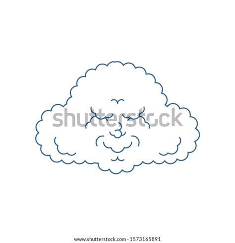 Cloud Sleeping Cloud Man Asleep Emotions Stock Vector Royalty Free