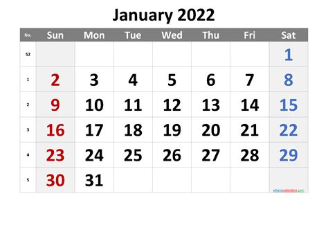 Free Printable January 2022 Calendars Wiki Calendar January 2022