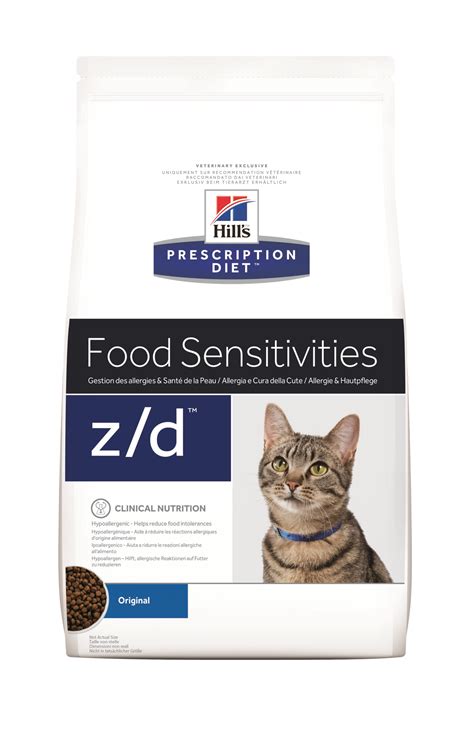 Food sensitivity and intolerance are potentially serious problems that can result in irritated skin, coat and ear conditions or gastrointestinal upset. Hill's Prescription Diet z/d Food Sensitivities pour chat ...