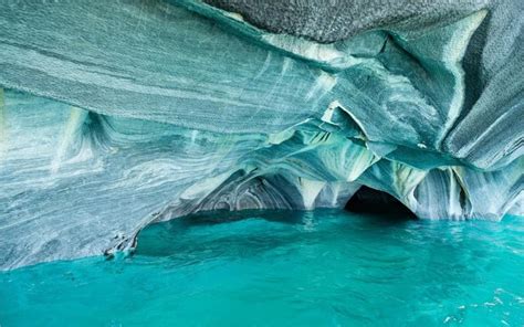 Landscape Nature Chile Lake Rock Erosion Marble Cathedral Turquoise