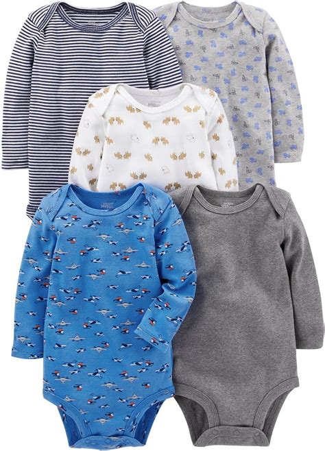 Carters Baby 5 Pack Long Sleeve Bodysuit In 2021 Fashionable Baby