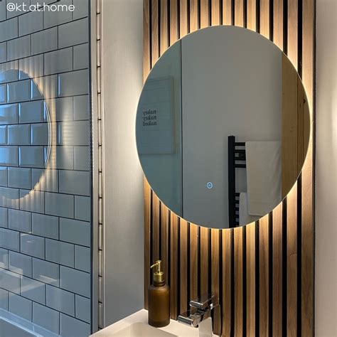 Round Led Bathroom Mirror With Demister 800mm Luna Better Bathrooms