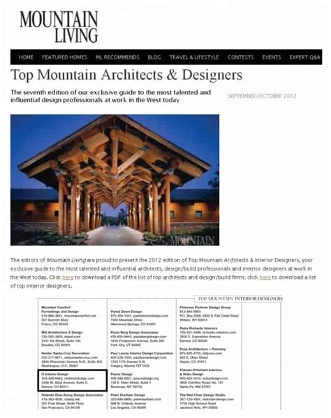 Mountain Living Top Interior Designers Andrea Schumacher Interiors