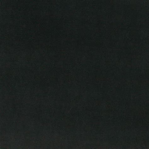 Onyx Black Solid Plush Velvet Upholstery Fabric