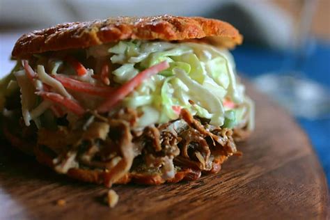 In a large bowl layer romaine salad mix, diced peppers, feta, and smoked pulled pork. Ultimate Keto Pulled Pork Sandwich - Rad Foodie