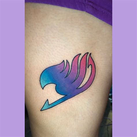 Blue Fairy Tail Logo Tattoo