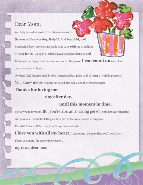 Dear Mom Letter Digital Download Marianne Richmond