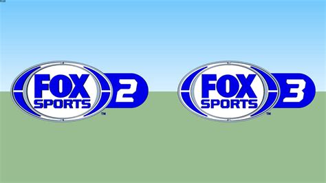Fox Sports 2 And Fox Sports 3 Logos 3d Warehouse