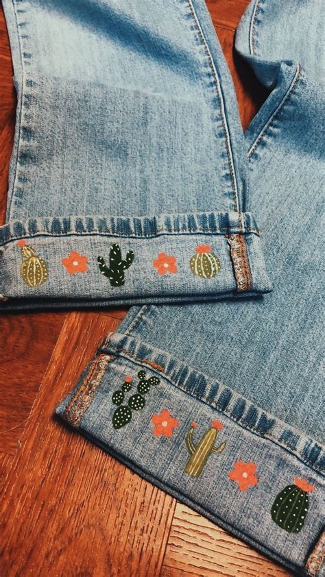 Pin By Dahlia Barnes On Upcycling Embroidery Jeans Diy Painted