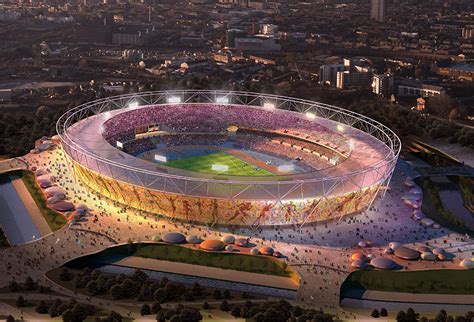 The main olympic games stadium has become the centerpiece of the olympic games, where the opening and closing ceremonies are held, where the flame is lit and kept alight throughout the games. Skyscrapernews.com Image Library - 5749 - 2012 Olympic Stadium
