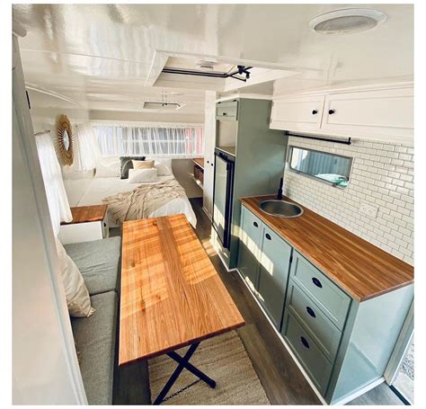 Reviewing kitchen pictures and photos are a great way to get a feel for different kitchen layouts and help you decide what you want. Caravan Kitchen Renovations {9271} #camper #renovation # ...