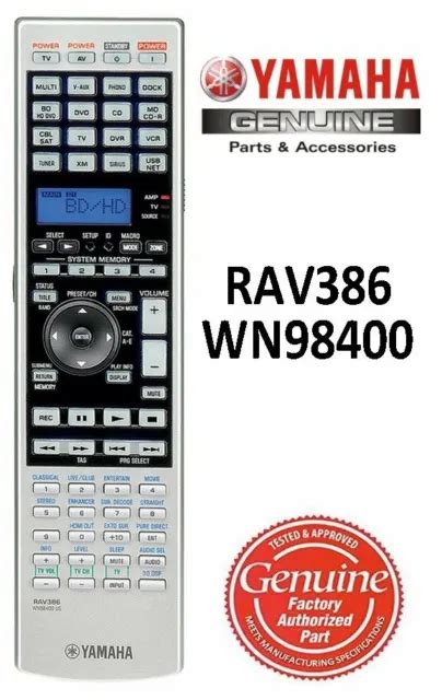 NEW GENUINE YAMAHA RAV Receiver Remote Control WN US For RX V PicClick