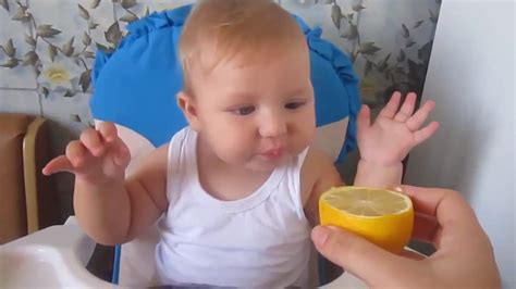 Funny Babies Eating Lemon Compilationenjoy Youtube