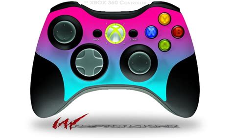 Smooth Fades Neon Teal Hot Pink Decal Style Skin Fits Microsoft Xbox