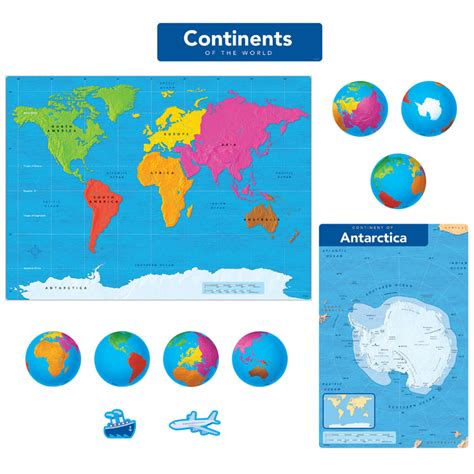 Continents Of The World Learning Set Map Decor Trend Enterprises