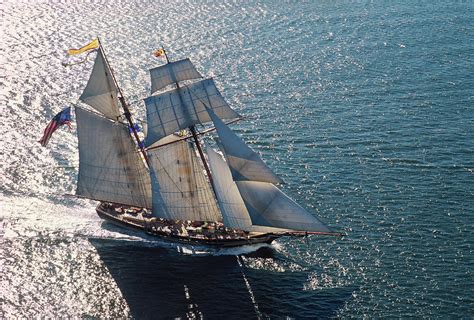 Topsail Schooner Under Full Sail Photograph By Greg Pease