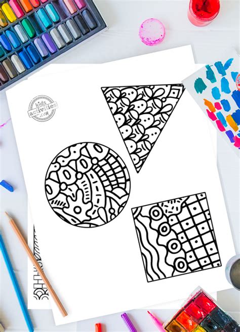 Zentangle Patterns Easy To Print And Color Kids Activities Blog